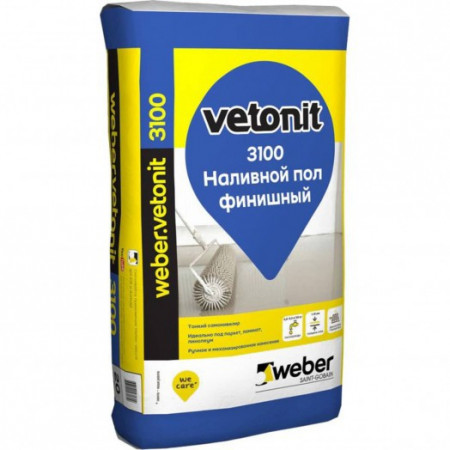 Пол наливной финишный Weber.Vetonit 3100 20 кг