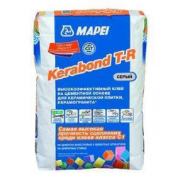 Клей для плитки и керамогранита Mapei Kerabond T-R серый 25 кг