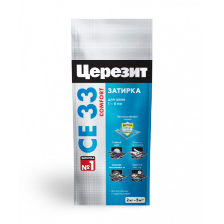 Затирка Ceresit CE 33 Super белая 2 кг Затирка Ceresit CE 33 Super белая 2 кг